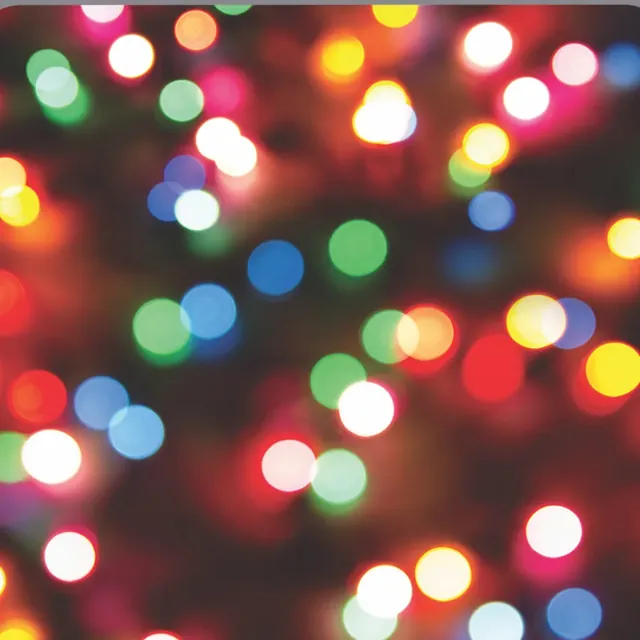 Holiday Bokeh Lights backdrop: multicoloured out of focus holiday lights on black