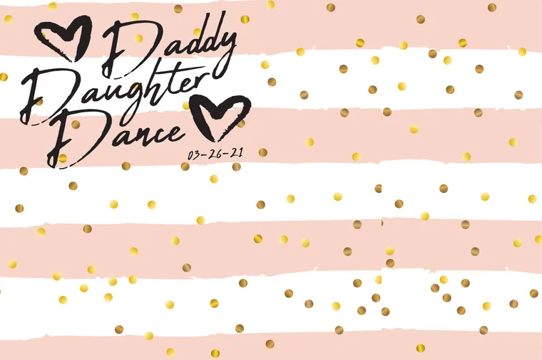 A 4x6 photo booth print template design for A daddy daughter dance