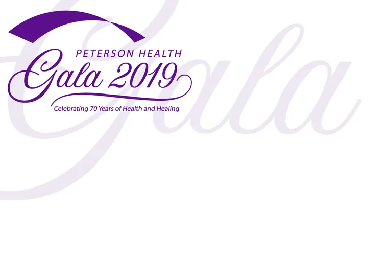A 4x6 photo booth print template design for Peterson Health Gala